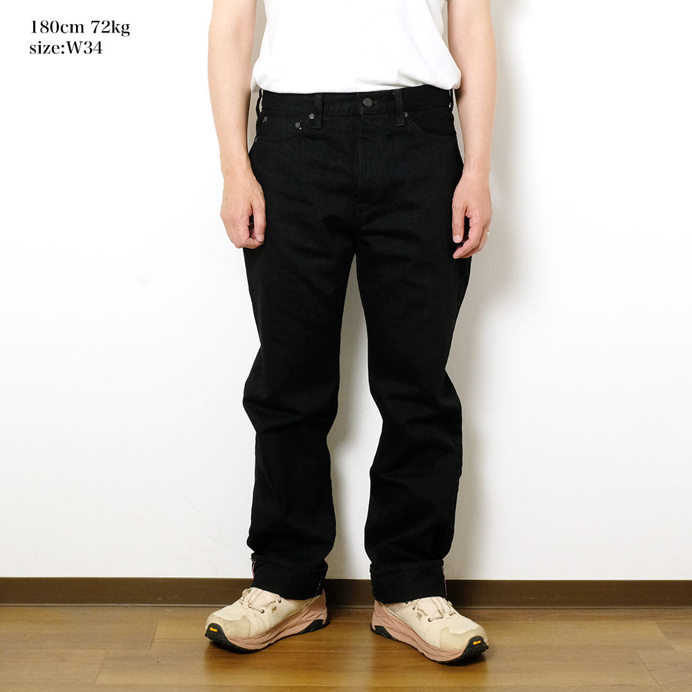 MOMOTARO JEANS - #100 CLASSIC STRAIGHT 15.7oz BLACK - Zip-Fly - MMJZ1101