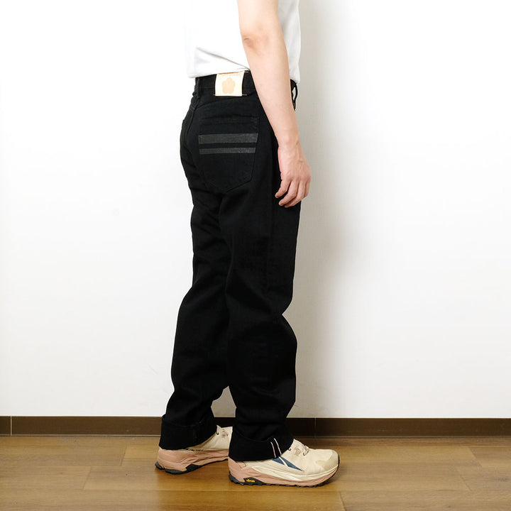 MOMOTARO JEANS - #100 CLASSIC STRAIGHT 15.7oz BLACK - Zip-Fly - MMJZ1101
