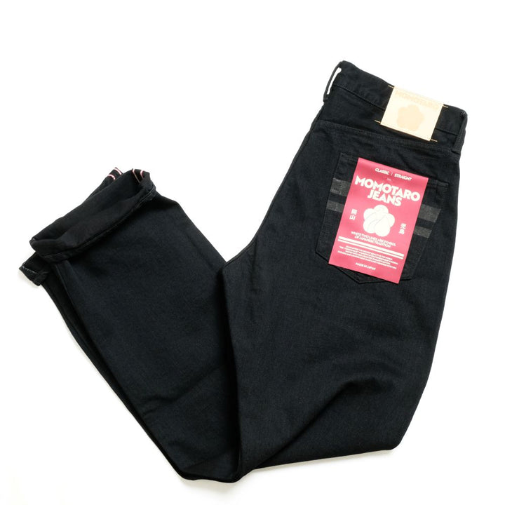 MOMOTARO JEANS - #100 CLASSIC STRAIGHT 15.7oz BLACK - Zip-Fly - MMJZ1101