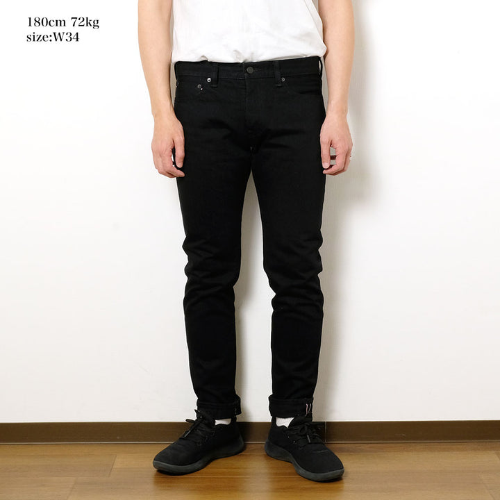 MOMOTARO JEANS - #300 CLASSIC SLIM - 15.7oz BLACK - Zip-Fly - MMJZ1301