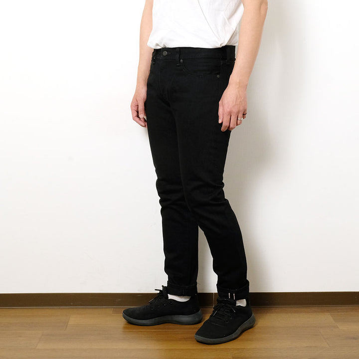 MOMOTARO JEANS - #300 CLASSIC SLIM - 15.7oz BLACK - Zip-Fly - MMJZ1301