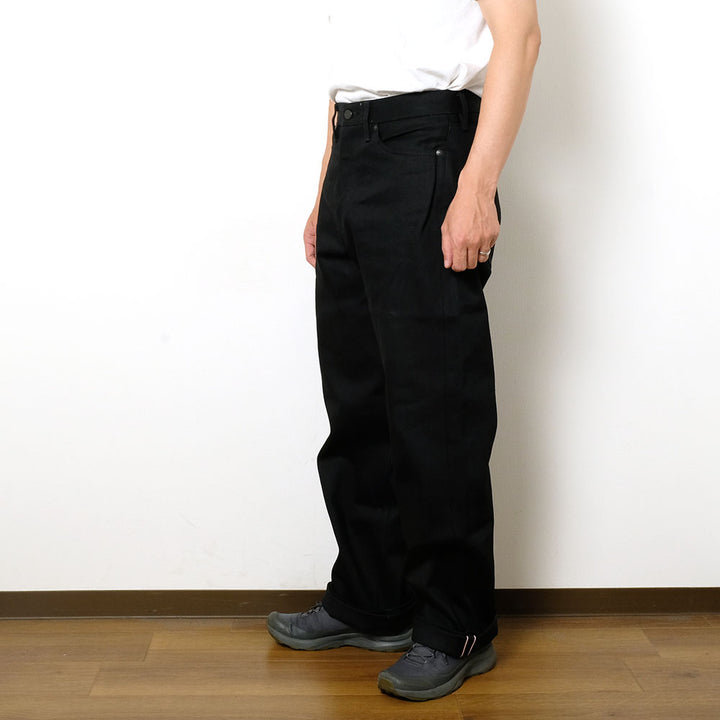 MOMOTARO JEANS - #400 STANDARD WIDE 14.7oz Black - Zip-Fly - MMJZ1400