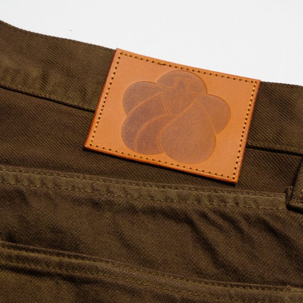 MOMOTARO JEANS - #100 STRAIGHT - BOTANICAL DYED - MOSS - MMJZ6403