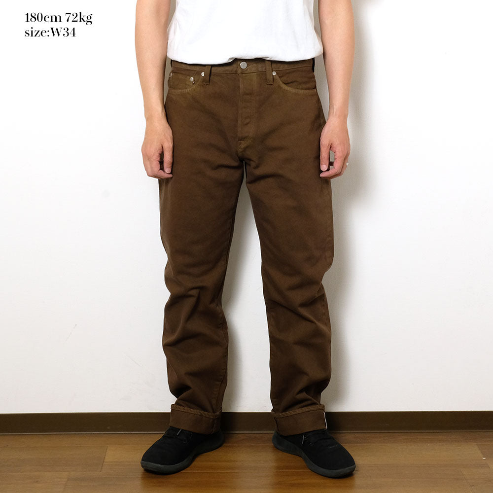 MOMOTARO JEANS - #100 STRAIGHT - BOTANICAL DYED - MOSS - MMJZ6403