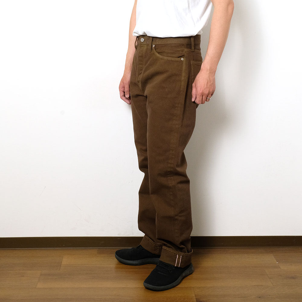MOMOTARO JEANS - #100 STRAIGHT - BOTANICAL DYED - MOSS - MMJZ6403
