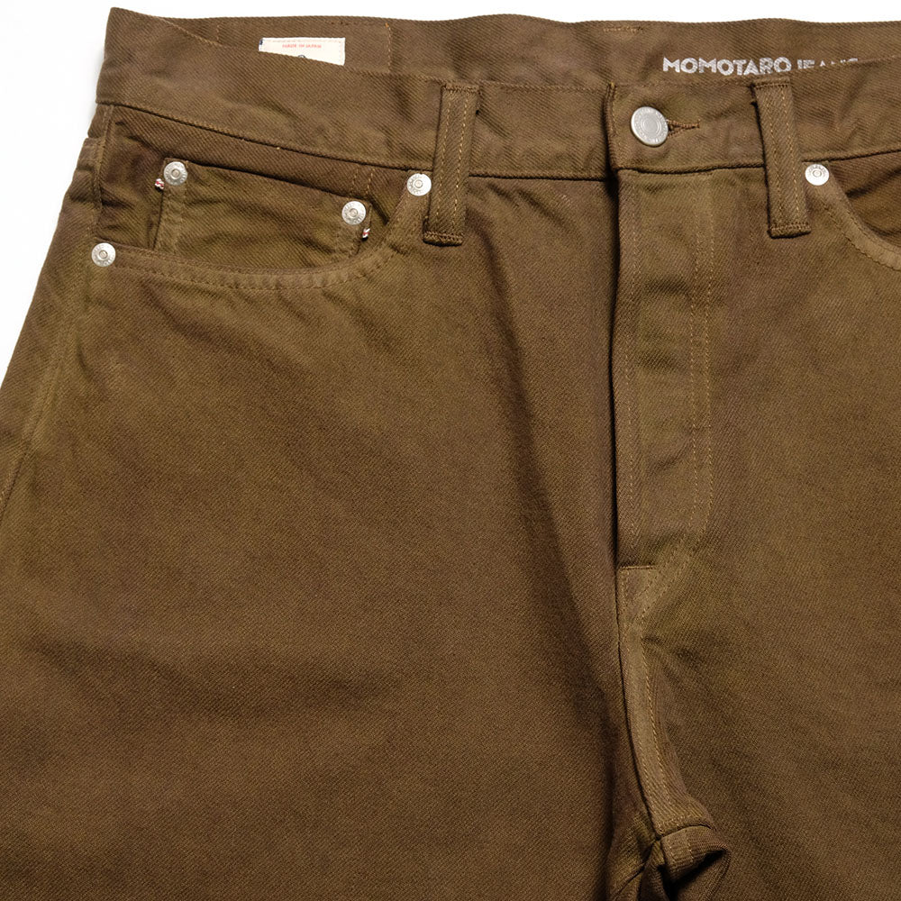 MOMOTARO JEANS - #100 STRAIGHT - BOTANICAL DYED - MOSS - MMJZ6403
