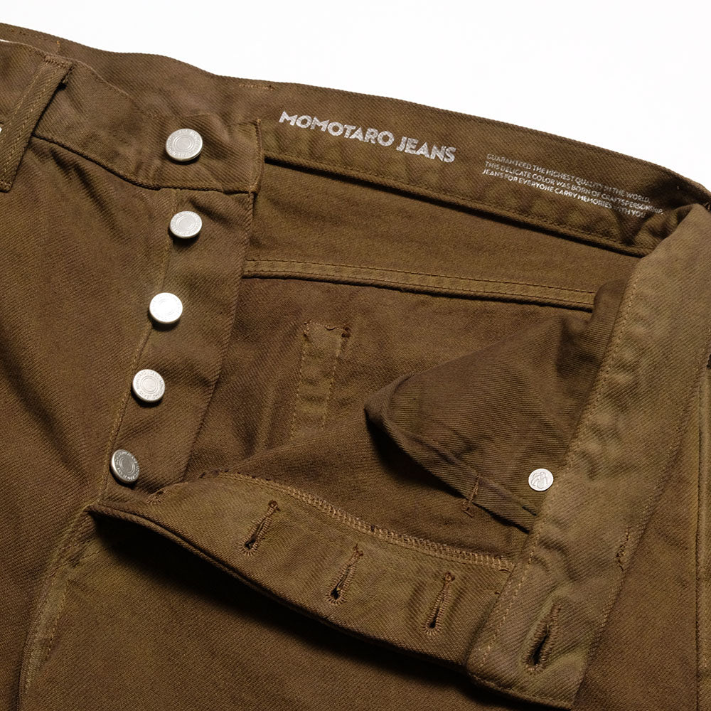 MOMOTARO JEANS - #100 STRAIGHT - BOTANICAL DYED - MOSS - MMJZ6403