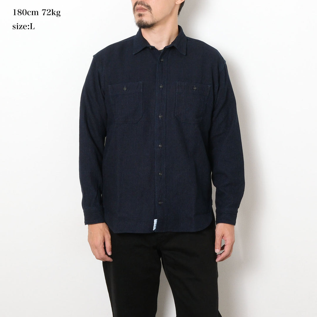 MOMOTARO JEANS - SASHIKO WORK SHIRTS - MMLS6018