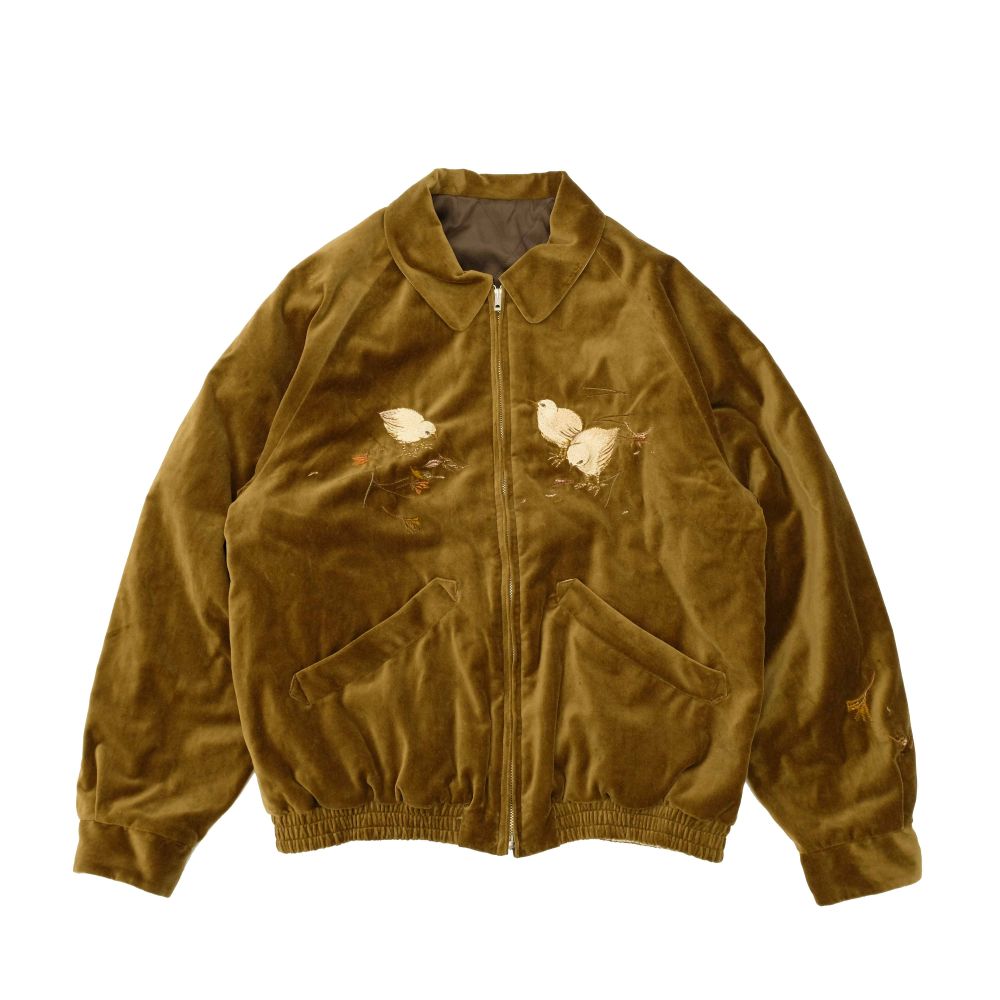 OLD JOE BRAND - STUNNING VELVET SOUVENIR JACKET - Niwatori(Rooster) to Hiyoko(Chick) - 252OJ-JK12