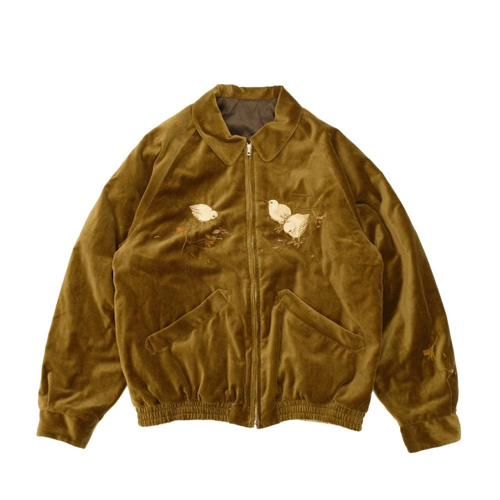 OLD JOE BRAND - STUNNING VELVET SOUVENIR JACKET - Niwatori(Rooster) to Hiyoko(Chick) - 252OJ-JK12