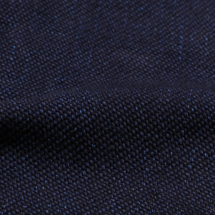 MOMOTARO JEANS - TRIPLE STITCH L/S DOBBY SHIRT - INDIGO - MXLS1036