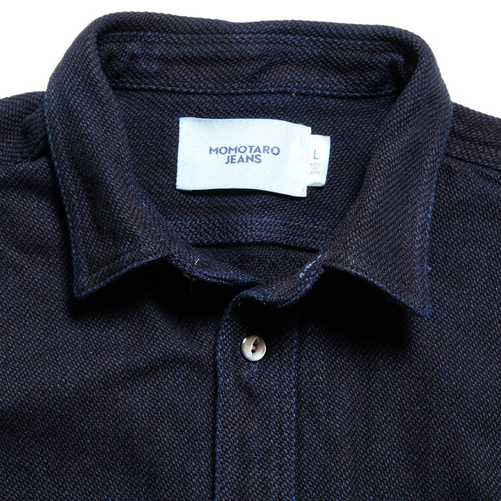 MOMOTARO JEANS - HEAVY INDIGO DOBBY SHIRT - MXLS1036