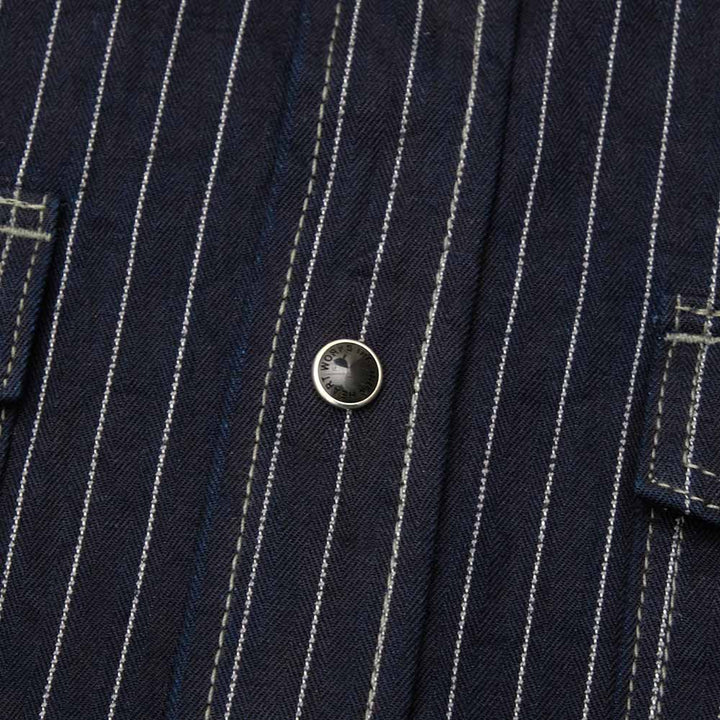 IRON HEART - 8.5oz Herringbone Stripe Western Shirt - IHSH-424