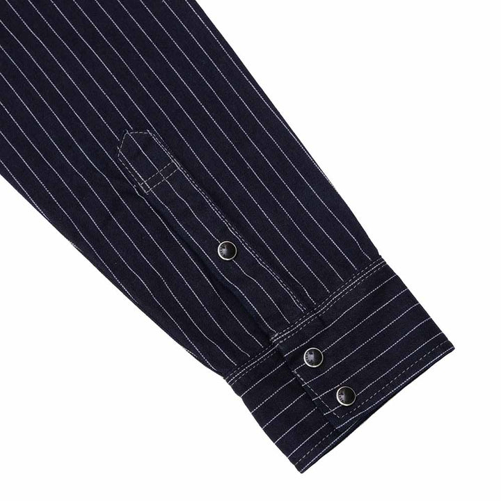 IRON HEART - 8.5oz Herringbone Stripe Western Shirt - IHSH-424