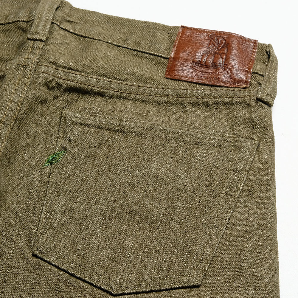 Pure Blue Japan - 14oz Olive Selvedge Denim - Slim-Straight - OL-14OZ-005