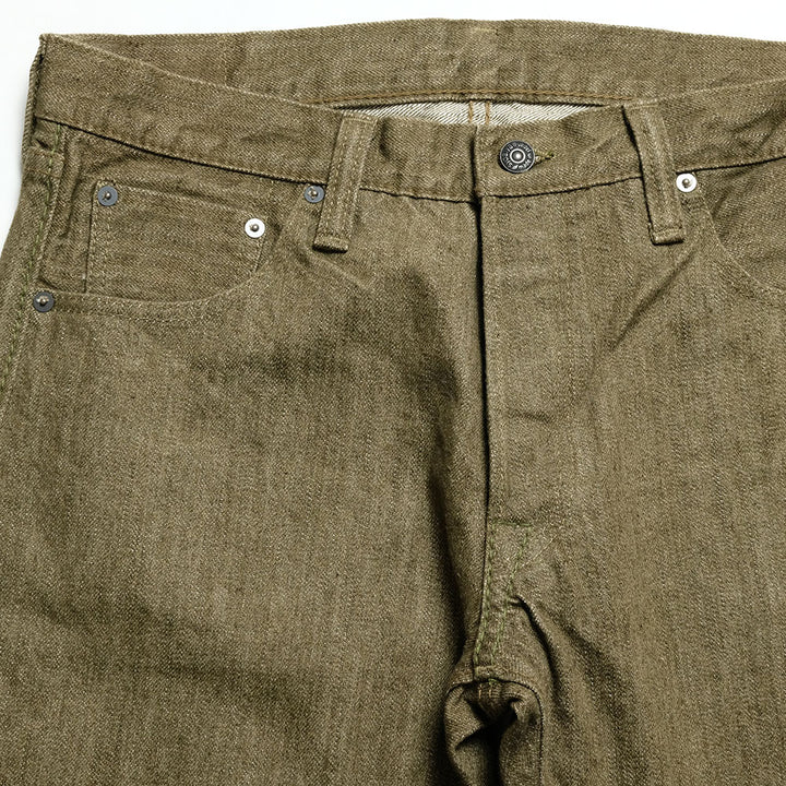 Pure Blue Japan - 14oz Olive Selvedge Denim - Slim-Straight - OL-14OZ-005