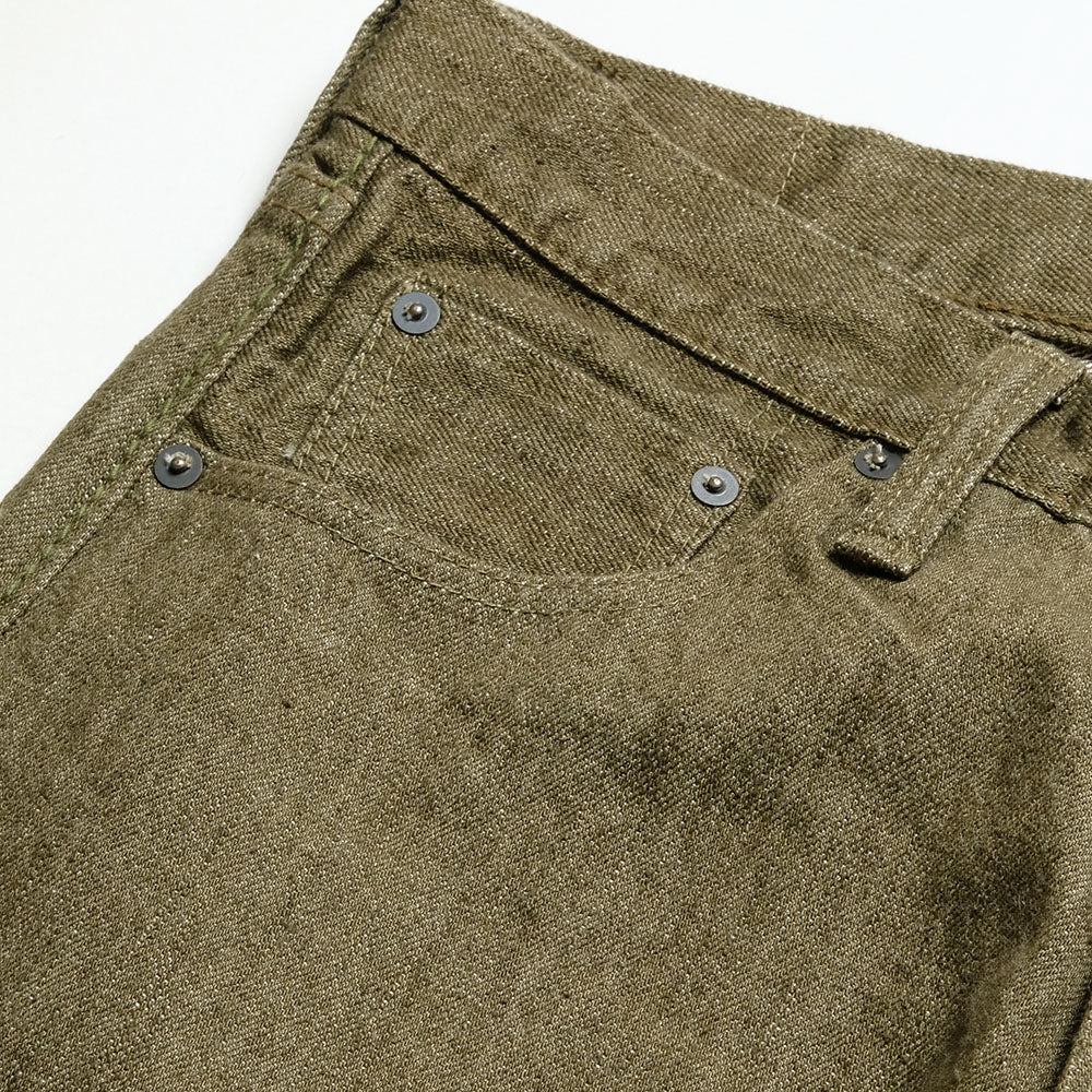 Pure Blue Japan - 14oz Olive Selvedge Denim - Slim-Straight - OL-14OZ-005