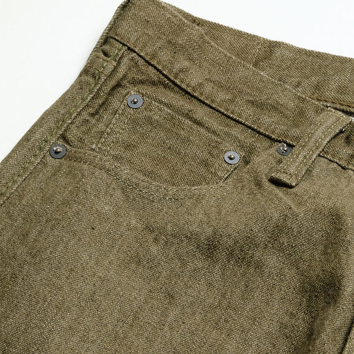 Pure Blue Japan - 14oz Olive Selvedge Denim - Slim-Straight - OL-14OZ-005