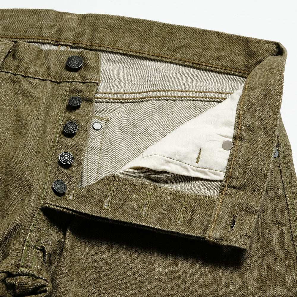 Pure Blue Japan - 14oz Olive Selvedge Denim - Slim-Straight - OL-14OZ-005