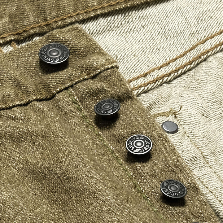 Pure Blue Japan - 14oz Olive Selvedge Denim - Slim-Straight - OL-14OZ-005