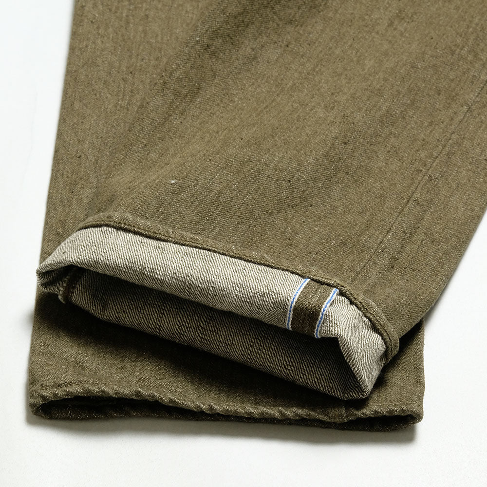 Pure Blue Japan - 14oz Olive Selvedge Denim - Slim-Straight - OL-14OZ-005