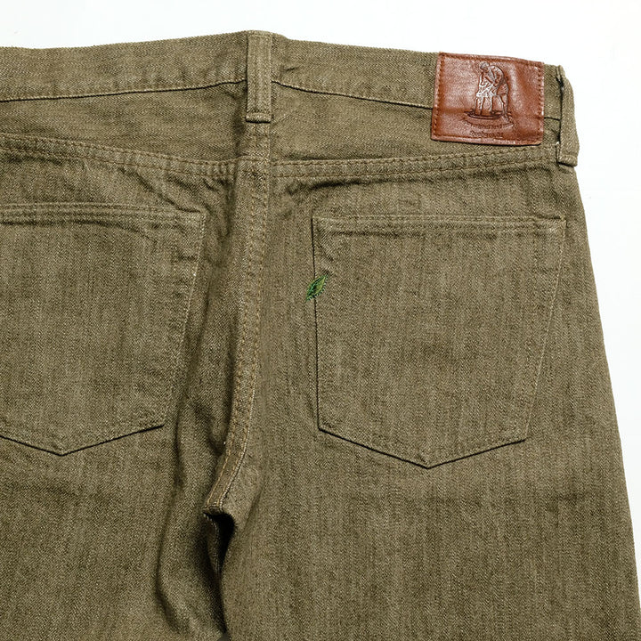 Pure Blue Japan - 14oz Olive Selvedge Denim - Slim-Straight - OL-14OZ-005