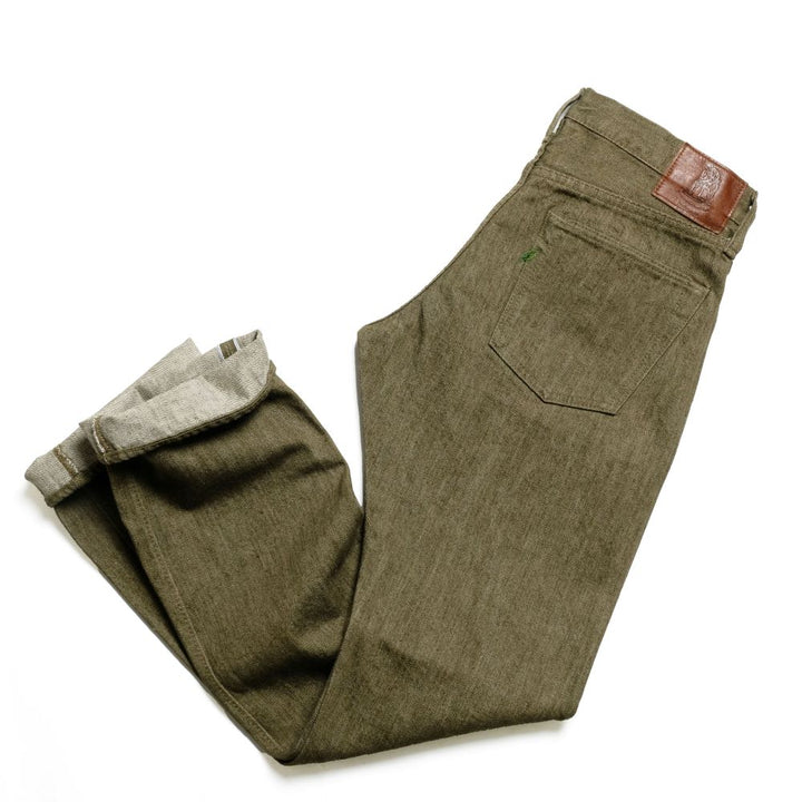 Pure Blue Japan - 14oz Olive Selvedge Denim - Slim-Straight - OL-14OZ-005