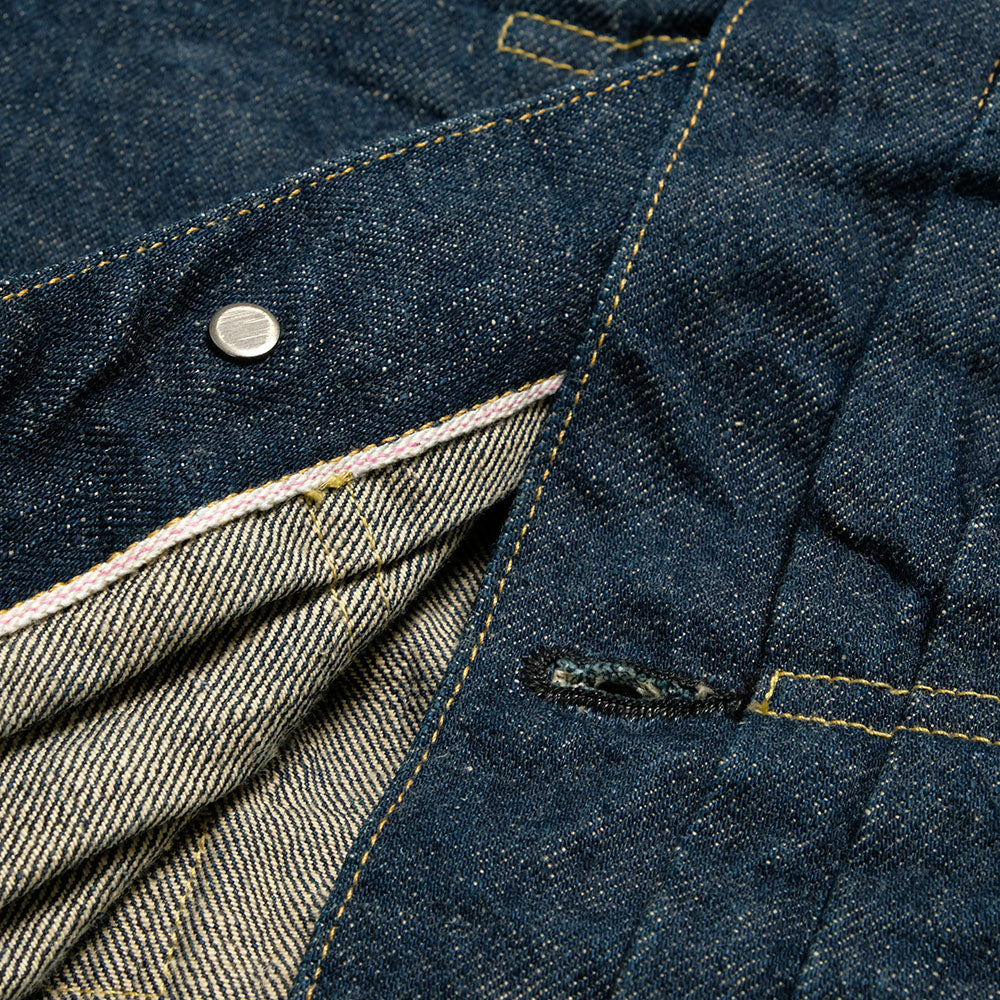ONI DENIM - 15oz Ishikawa-dai Denim - 1st Type Denim Jacket Long - ONI-01507LIS