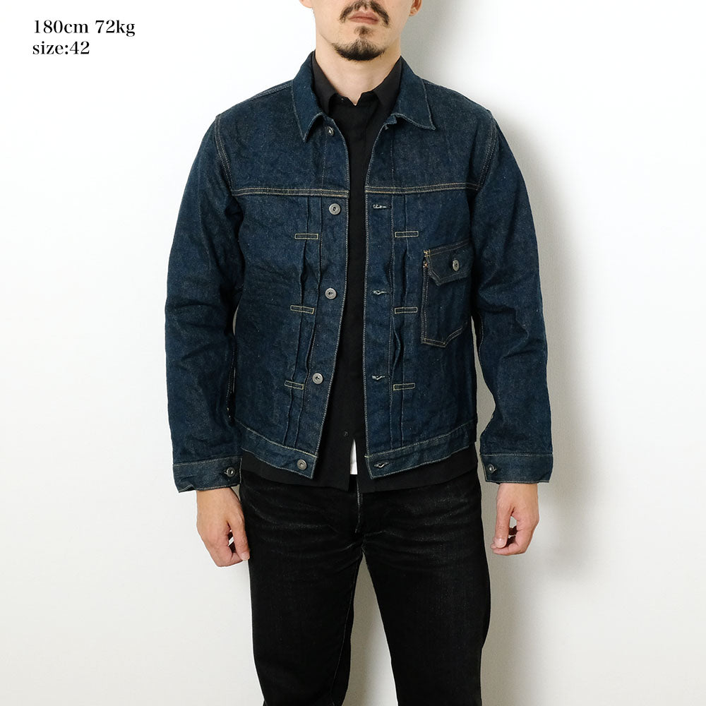 ONI DENIM - 15oz Ishikawa-dai Denim - 1st Type Denim Jacket Long - ONI-01507LIS