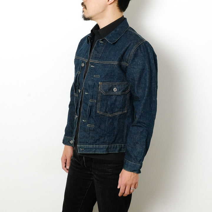 ONI DENIM - 15oz Ishikawa-dai Denim - 1st Type Denim Jacket Long - ONI-01507LIS