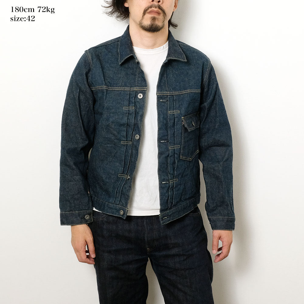 ONI DENIM - 15oz Ishikawa-dai Denim - 1st Type Denim Jacket Long - ONI-01507LIS