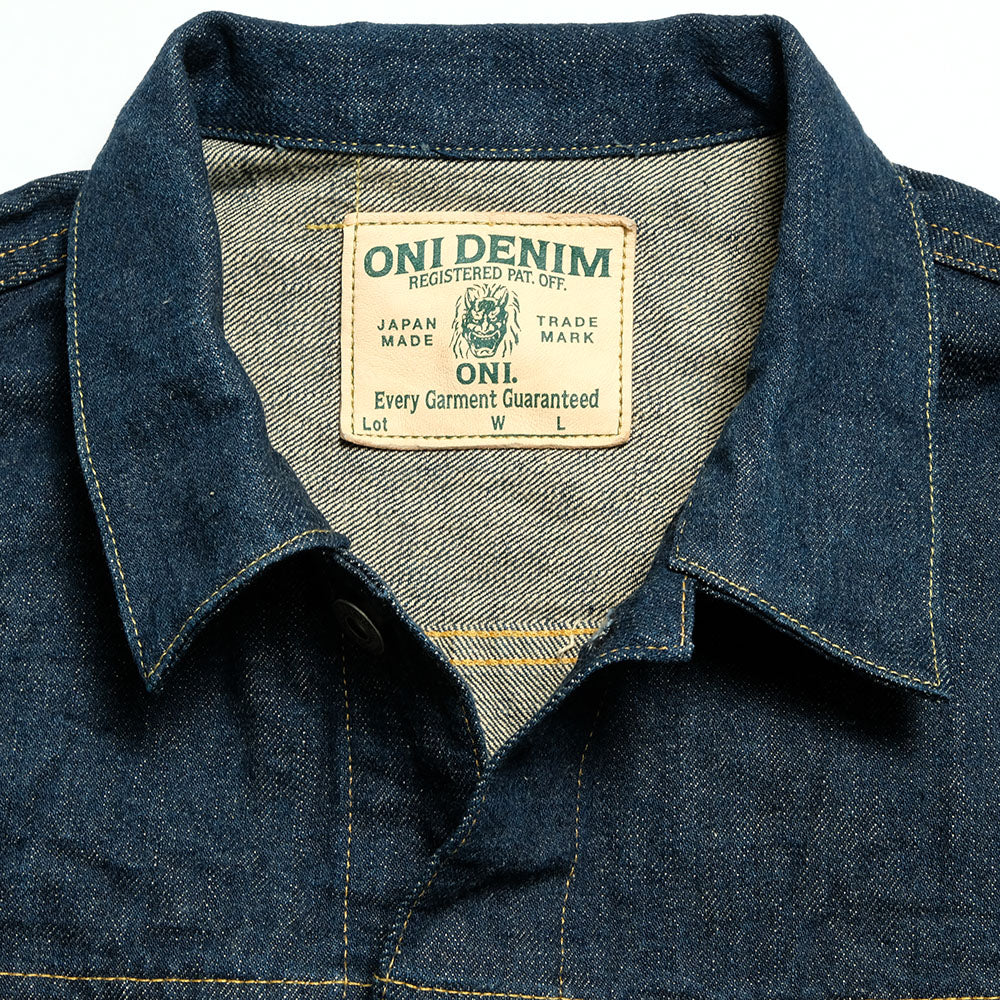 ONI DENIM - 15oz Ishikawa-dai Denim - 1st Type Denim Jacket Long - ONI-01507LIS