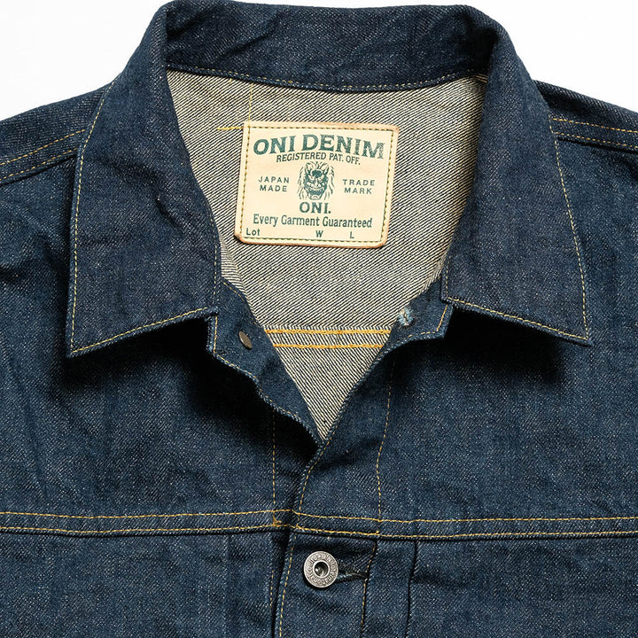 ONI DENIM - 15oz Ishikawa-dai Denim - 1st Type Denim Jacket Long - ONI-01507LIS