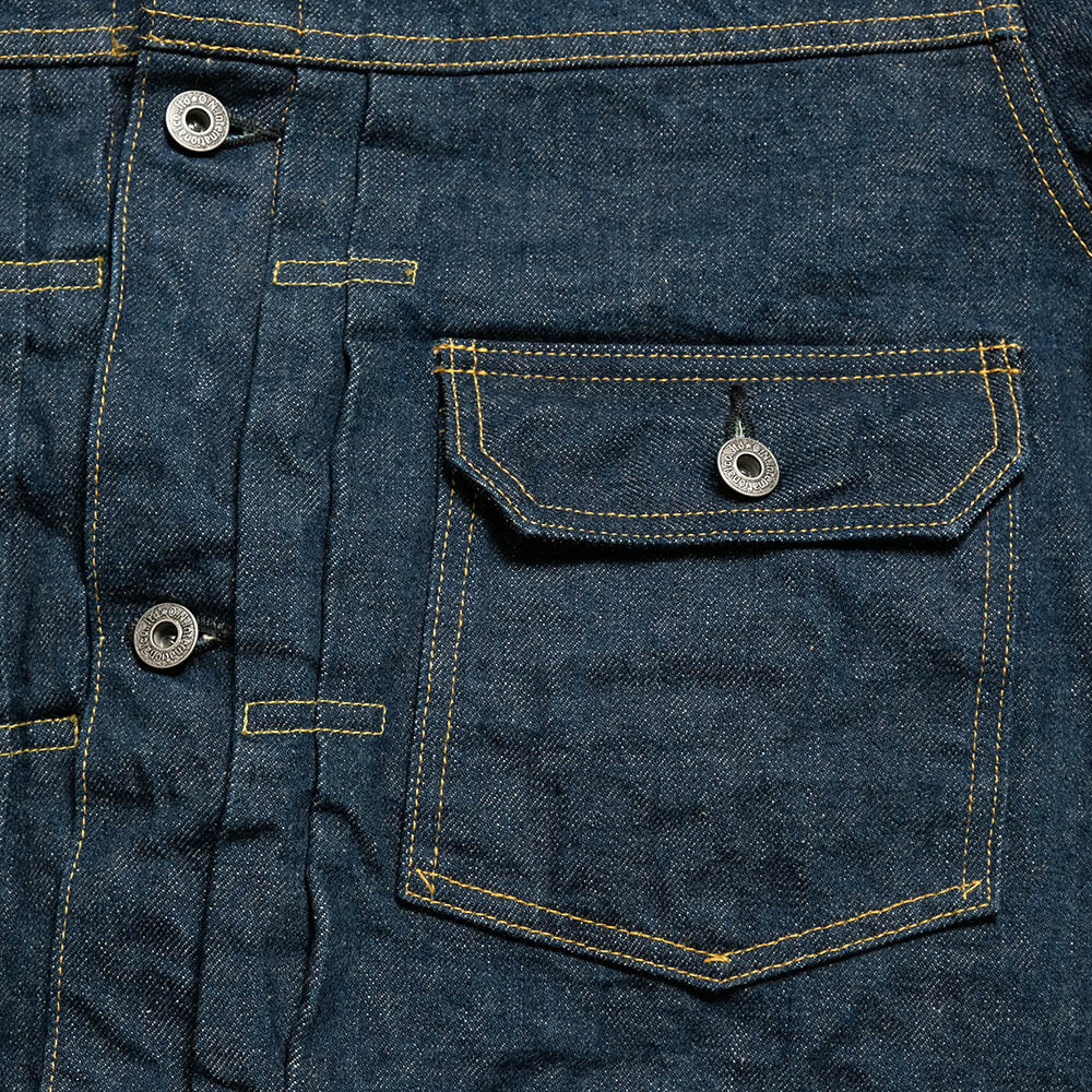 ONI DENIM - 15oz Ishikawa-dai Denim - 1st Type Denim Jacket Long - ONI-01507LIS