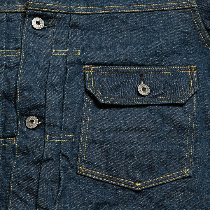 ONI DENIM - 15oz Ishikawa-dai Denim - 1st Type Denim Jacket Long - ONI-01507LIS