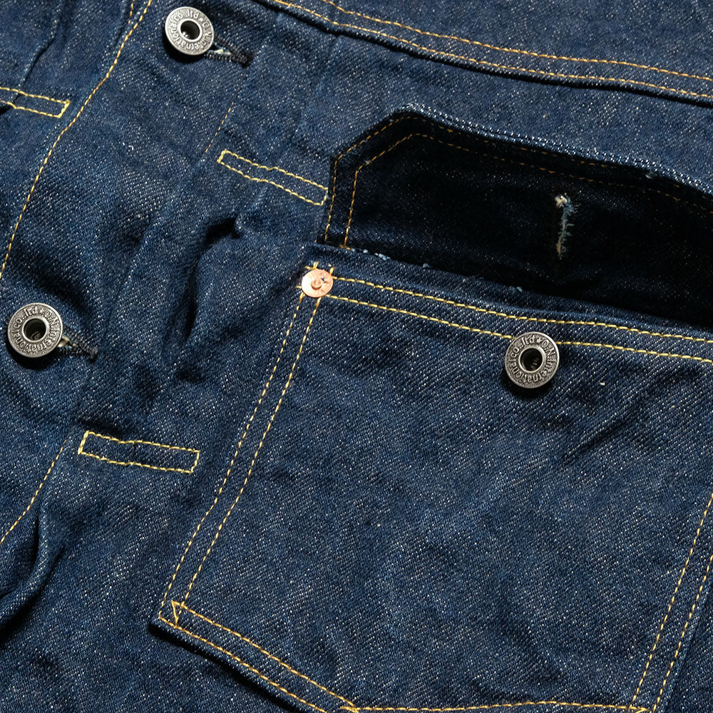 ONI DENIM - 15oz Ishikawa-dai Denim - 1st Type Denim Jacket Long - ONI-01507LIS