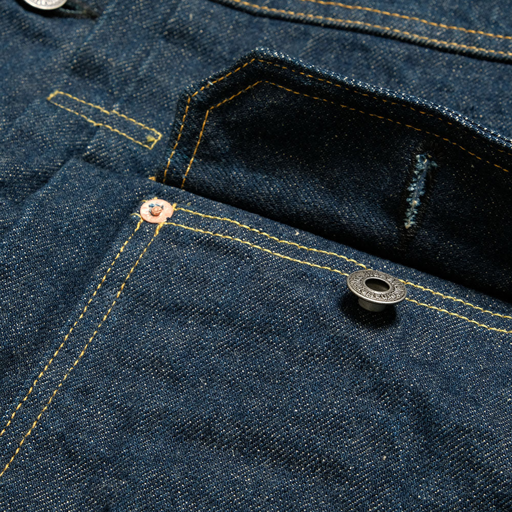 ONI DENIM - 15oz Ishikawa-dai Denim - 1st Type Denim Jacket Long - ONI-01507LIS