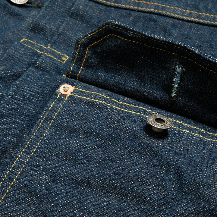 ONI DENIM - 15oz Ishikawa-dai Denim - 1st Type Denim Jacket Long - ONI-01507LIS