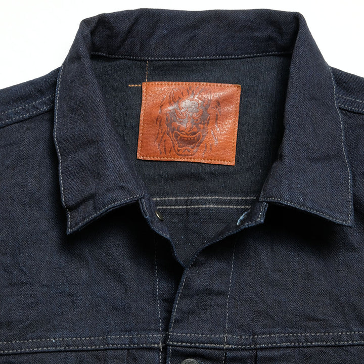 ONI DENIM - 14oz Indigo x Black ONI Denim - 青鬼 - 2nd Type Denim Jacket - ONI-02516P14