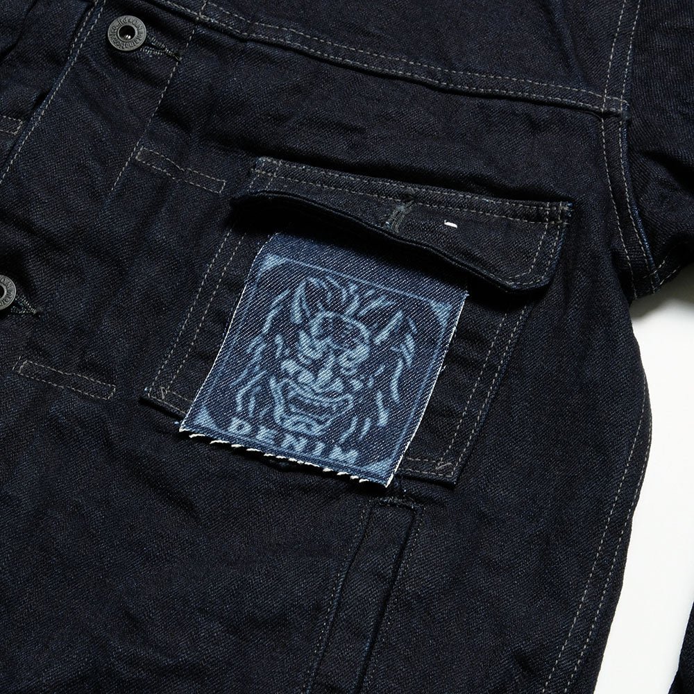 ONI DENIM - 14oz Indigo x Black ONI Denim - 青鬼 - 2nd Type Denim Jacket - ONI-02516P14