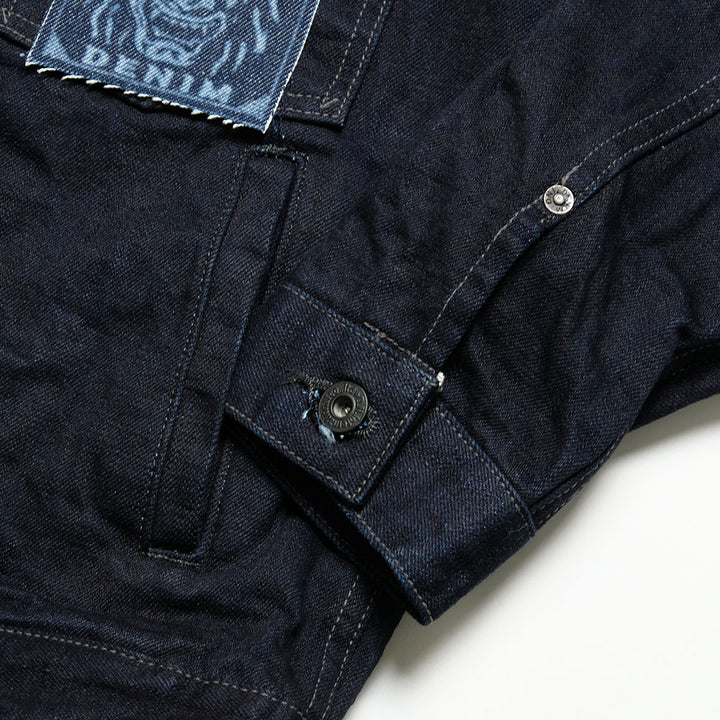ONI DENIM - 14oz Indigo x Black ONI Denim - 青鬼 - 2nd Type Denim Jacket - ONI-02516P14