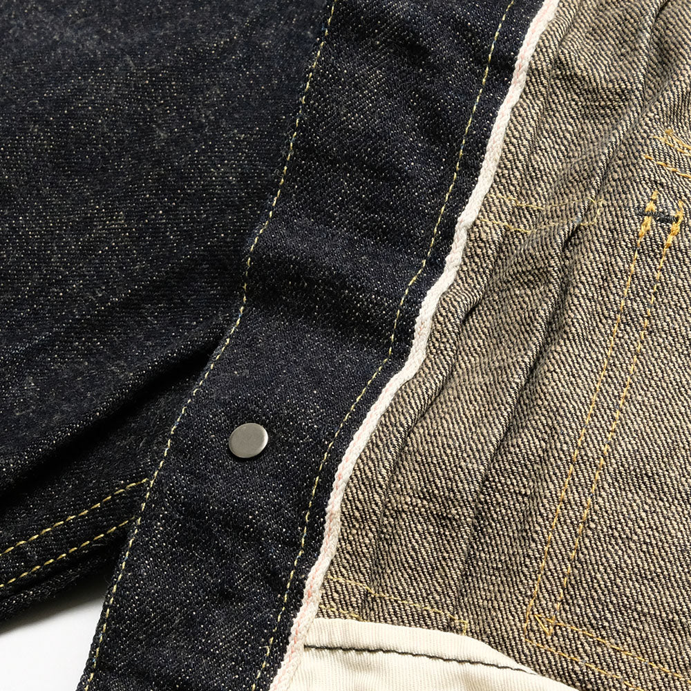 ONI DENIM - 14oz Indigo x Beige ONI Denim - 青鬼 - 2nd Type Denim Jacket - ONI-02516P14