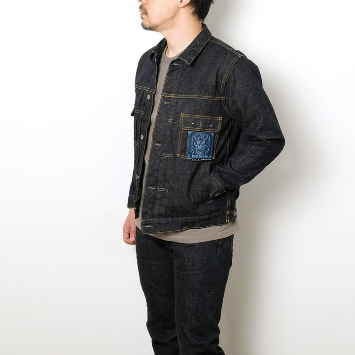ONI DENIM - 14oz Indigo x Beige ONI Denim - BLUE ONI - 2nd Type Denim Jacket - ONI-02516P14