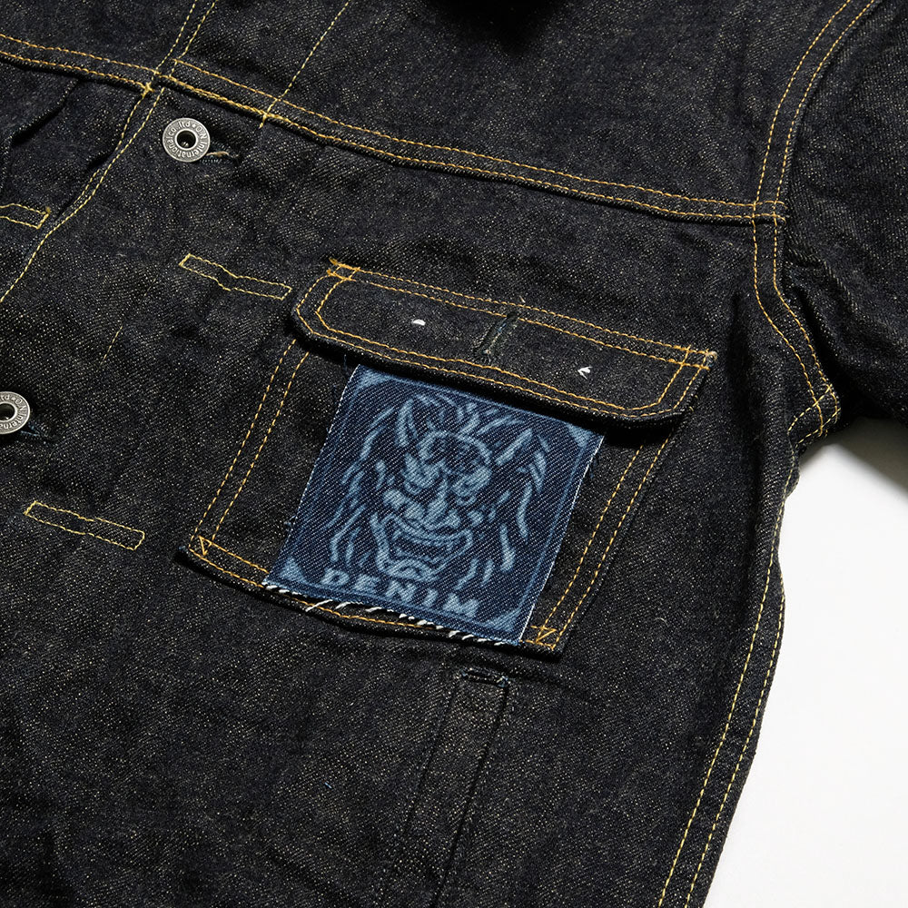 ONI DENIM - 14oz Indigo x Beige ONI Denim - 青鬼 - 2nd Type Denim Jacket - ONI-02516P14