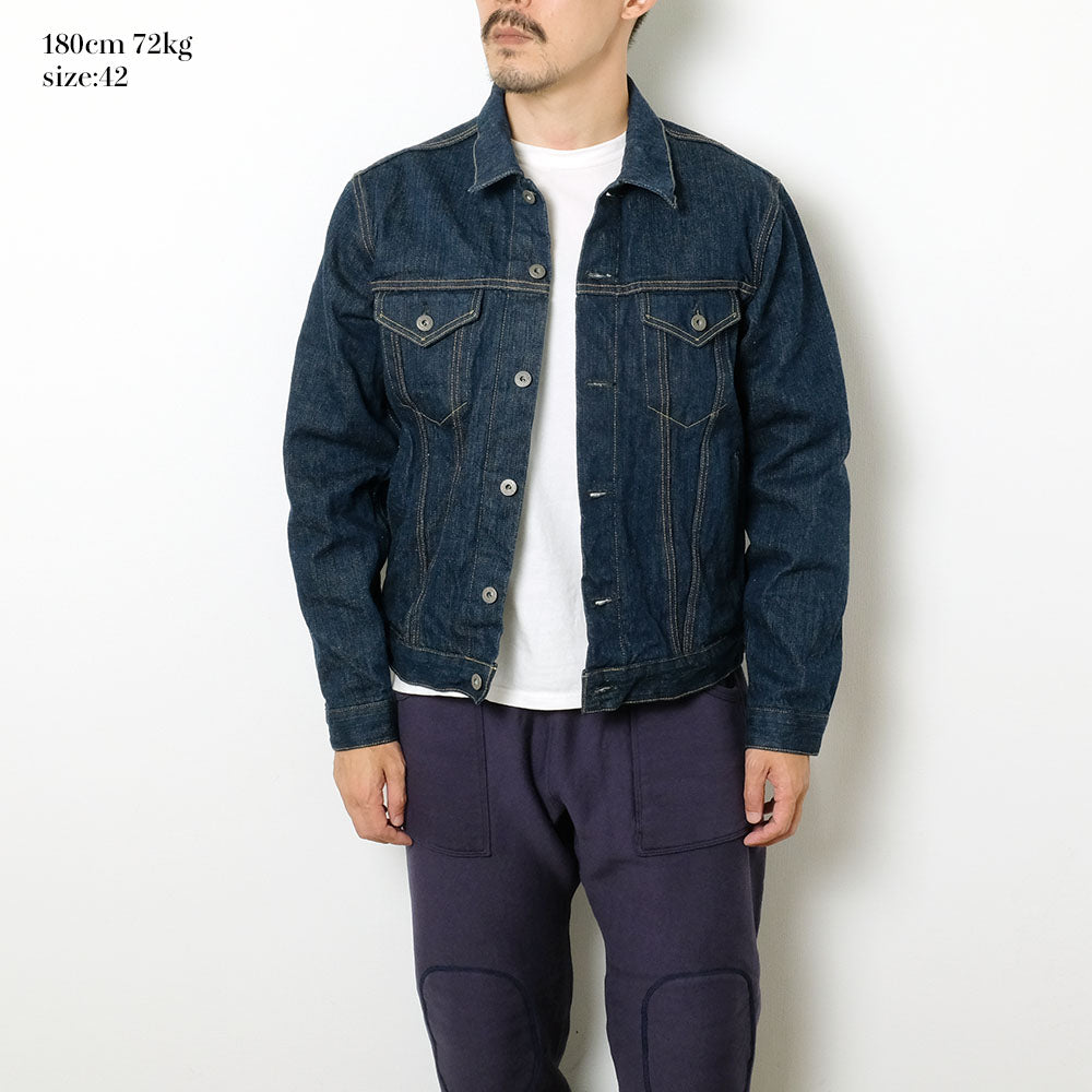 ONI DENIM - 16oz Natural Indigo - 鬼極 (ONI KIWAMI) - 3rd Type Denim Jacket - ONI-02527KI