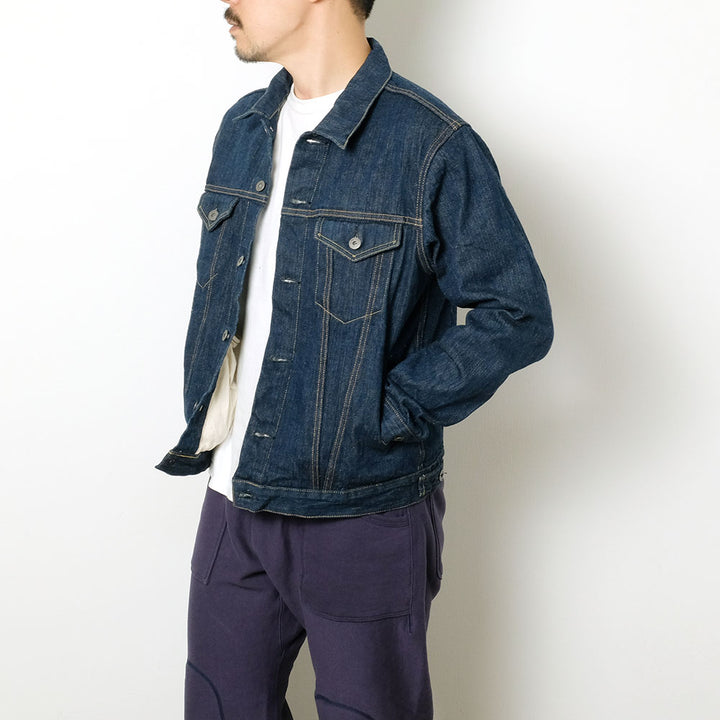 ONI DENIM - 16oz Natural Indigo - 鬼極 (ONI KIWAMI) - 3rd Type Denim Jacket - ONI-02527KI