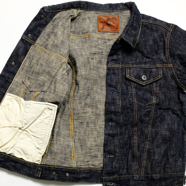 ONI DENIM - 17oz. ONI KASURI DENIM - 3rd Type Denim Jacket - ONI-02527PKA
