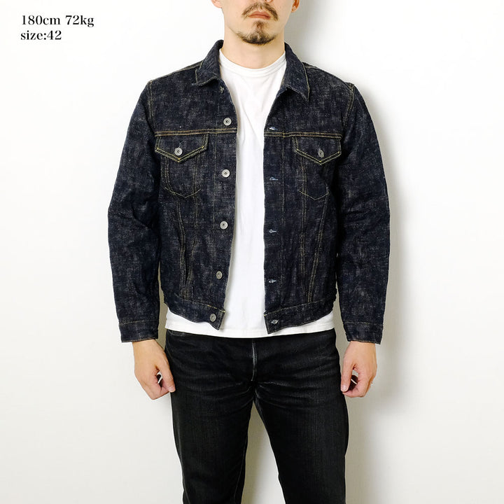 ONI DENIM - 17oz. ONI KASURI DENIM - 3rd Type Denim Jacket - ONI-02527PKA