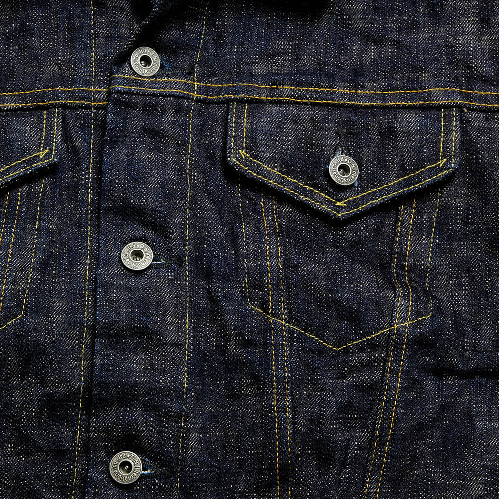 ONI DENIM - 17oz. ONI KASURI DENIM - 3rd Type Denim Jacket - ONI-02527PKA