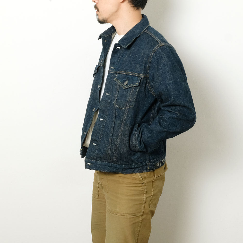 ONI DENIM - 20oz Secret Denim KABUKI SELVEDGE (Weft beige) - 3rd Type Denim Jacket - ONI-02527PKA-BEG